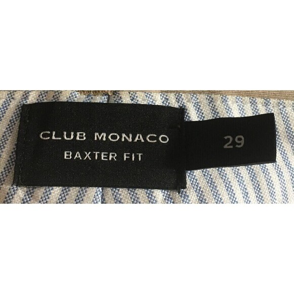 Club Monaco Shorts Men's Size 29 Beige Baxter Fit Cotton Blend - Picture 7 of 7